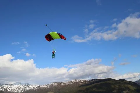 Skydiving in Norway Stock Photos