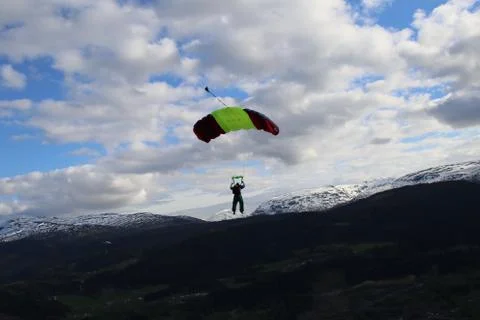 Skydiving in Norway Stock-Fotos