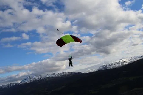 Skydiving in Norway Stock Photos
