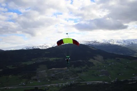 Skydiving in Norway Stock Photos