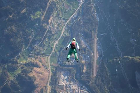 Skydiving in Norway Stock Photos