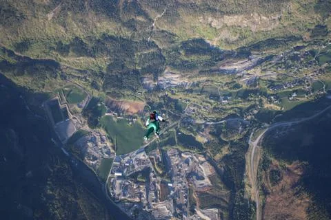 Skydiving in Norway Stock Photos
