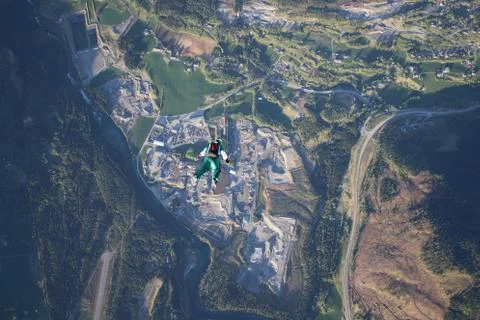 Skydiving in Norway Foto stock