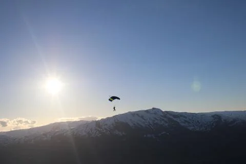 Skydiving in Norway Stock Photos