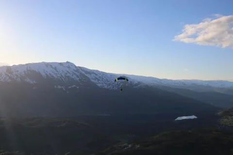 Skydiving in Norway Stock Photos
