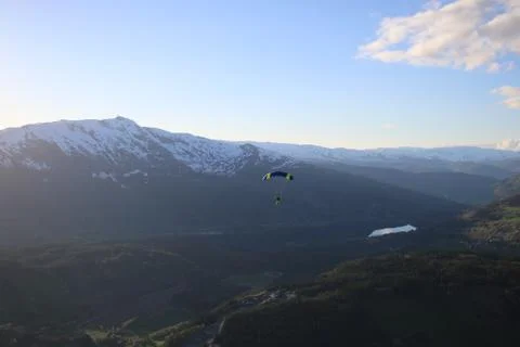 Skydiving in Norway Stock Photos