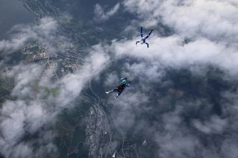 Skydiving in Norway Foto stock