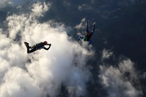 Skydiving in Norway Stock Photos