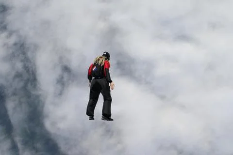 Skydiving in Norway Stock Photos