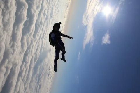 Skydiving in Norway Stock Photos