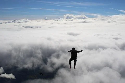 Skydiving in Norway Stock Photos
