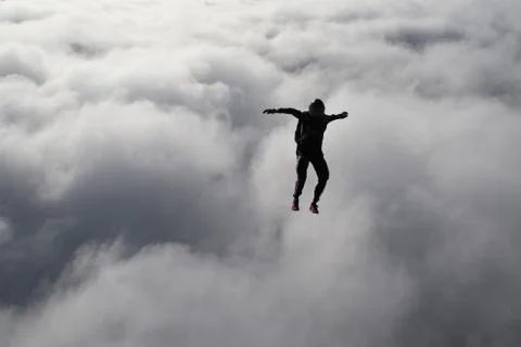 Skydiving in Norway Stock Photos