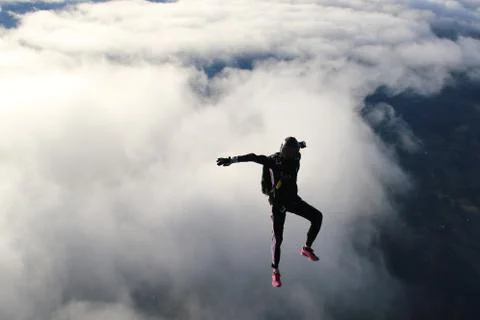 Skydiving in Norway Stock Photos