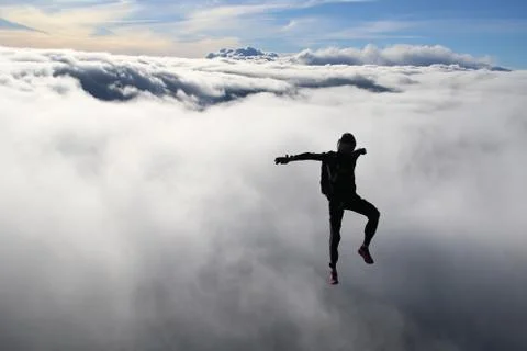 Skydiving in Norway Stock Photos