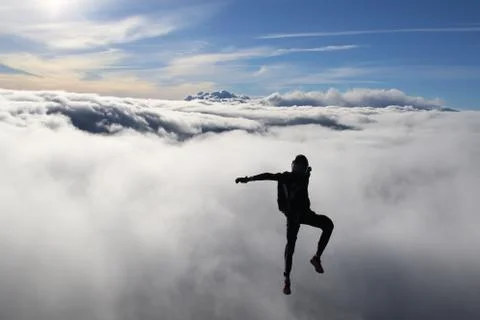 Skydiving in Norway Stock Photos