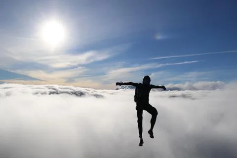 Skydiving in Norway Stock Photos