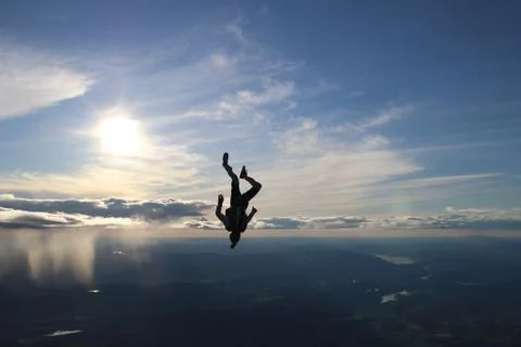 Skydiving in Norway Stock Photos