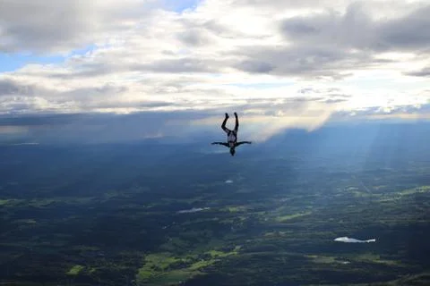 Skydiving in Norway Stock Photos