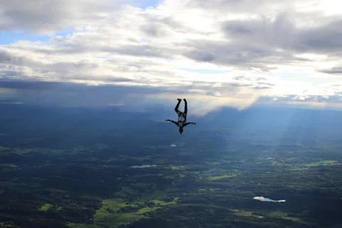 Skydiving in Norway Stock Photos