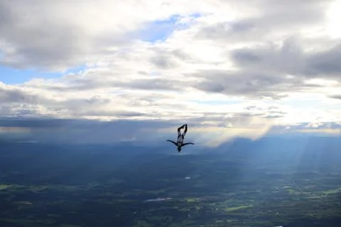 Skydiving in Norway Stock Photos