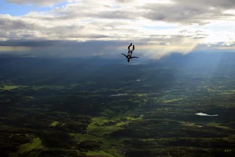 Skydiving in Norway Stock Photos