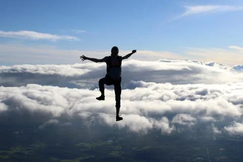 Skydiving in Norway Stock Photos