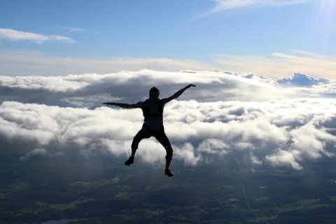 Skydiving in Norway Stock-Fotos