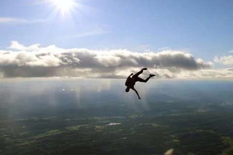Skydiving in Norway Stock Photos