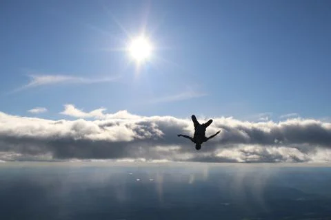 Skydiving in Norway Foto stock