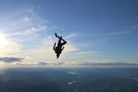 Skydiving in Norway Stock Photos