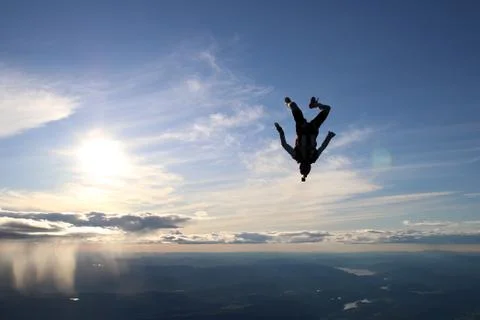 Skydiving in Norway Foto stock