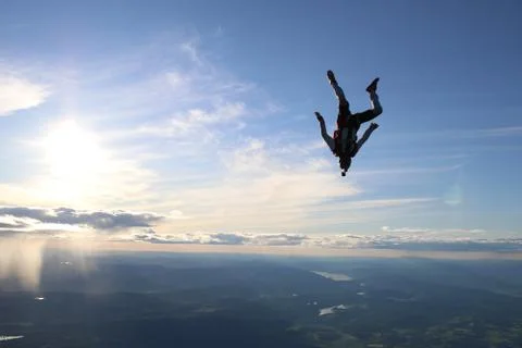 Skydiving in Norway Stock Photos