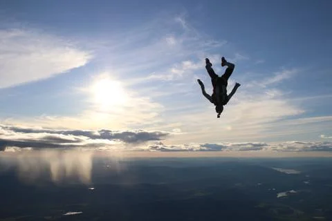 Skydiving in Norway Stock Photos