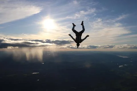 Skydiving in Norway Stock Photos