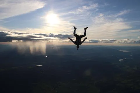 Skydiving in Norway Stock Photos