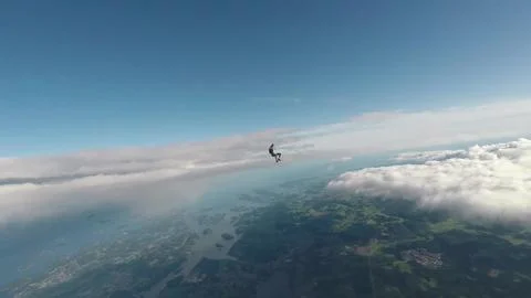 Skydiving in Norway Stock-Fotos