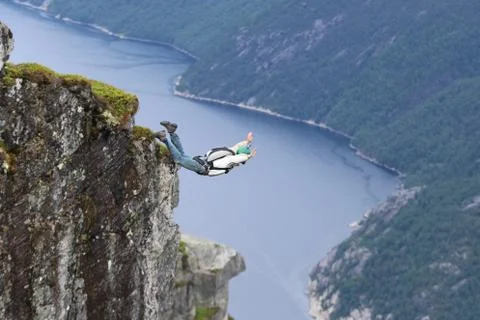 Skydiving in Norway Stock Photos