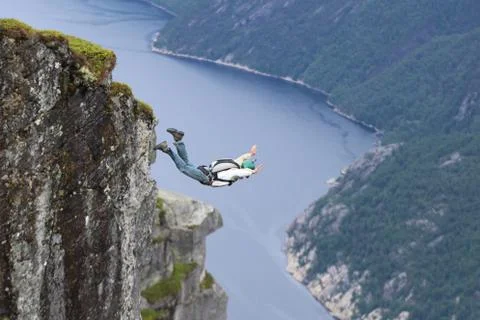 Skydiving in Norway Foto stock