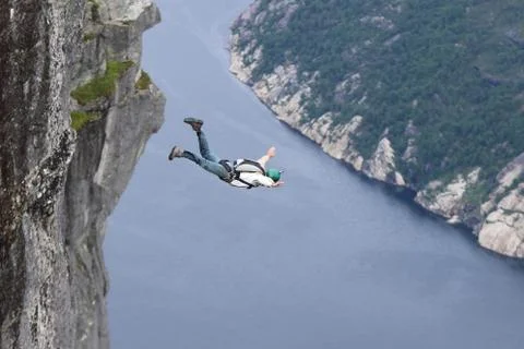Skydiving in Norway Stock Photos