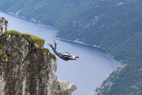 Skydiving in Norway Foto stock