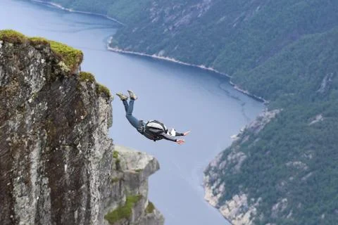 Skydiving in Norway Stock Photos