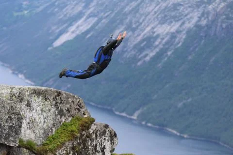 Skydiving in Norway Stock Photos