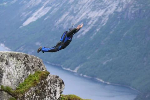 Skydiving in Norway Stock-Fotos