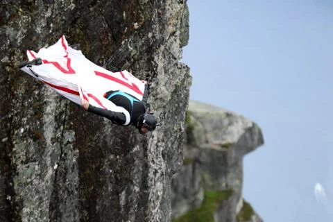 Skydiving in Norway Stock Photos