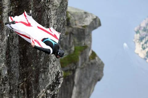 Skydiving in Norway Stock Photos