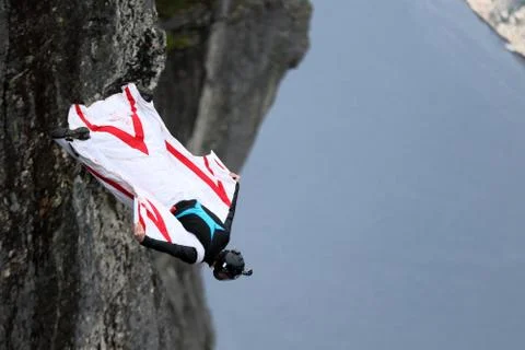 Skydiving in Norway Stock Photos