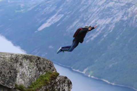 Skydiving in Norway Stock Photos