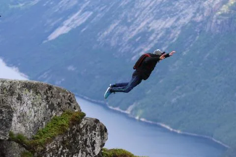 Skydiving in Norway Stock Photos