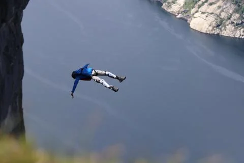 Skydiving in Norway Stock Photos