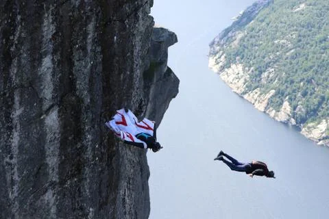Skydiving in Norway Stock Photos